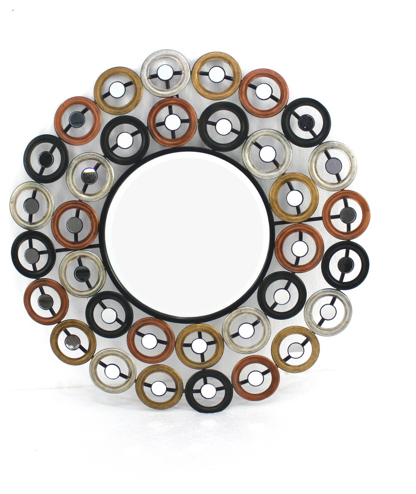 Modern Stylish Mirrored Metal Wall Decor Contemporary Wall Mirrors