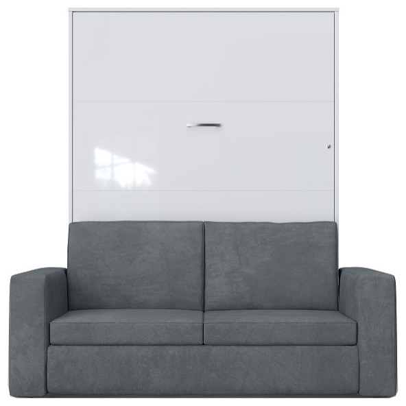 Invento Vertical Wall Bed Sofa, 62.9x78.7" Transitional Murphy Beds