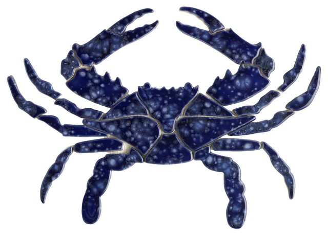 Blue Crab Ceramic Swimming Pool Mosaic
