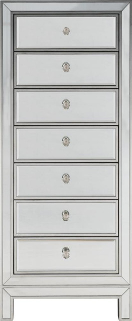 Lingerie Chest of Drawers Modern Contemporary Clear Antique Silver ...