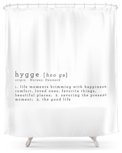 The Meaning Of Hygge Shower Curtain Contemporary Shower