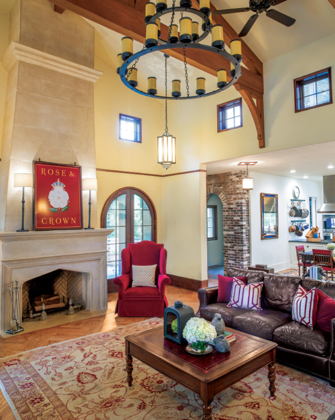 This is an example of a mediterranean family room in Atlanta.
