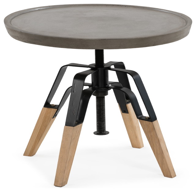 Modrest Yates Modern Concrete And Oak End Table Side Modrest Yates Modern Concrete And Oak End Table Side Tables By Vig Furniture Inc