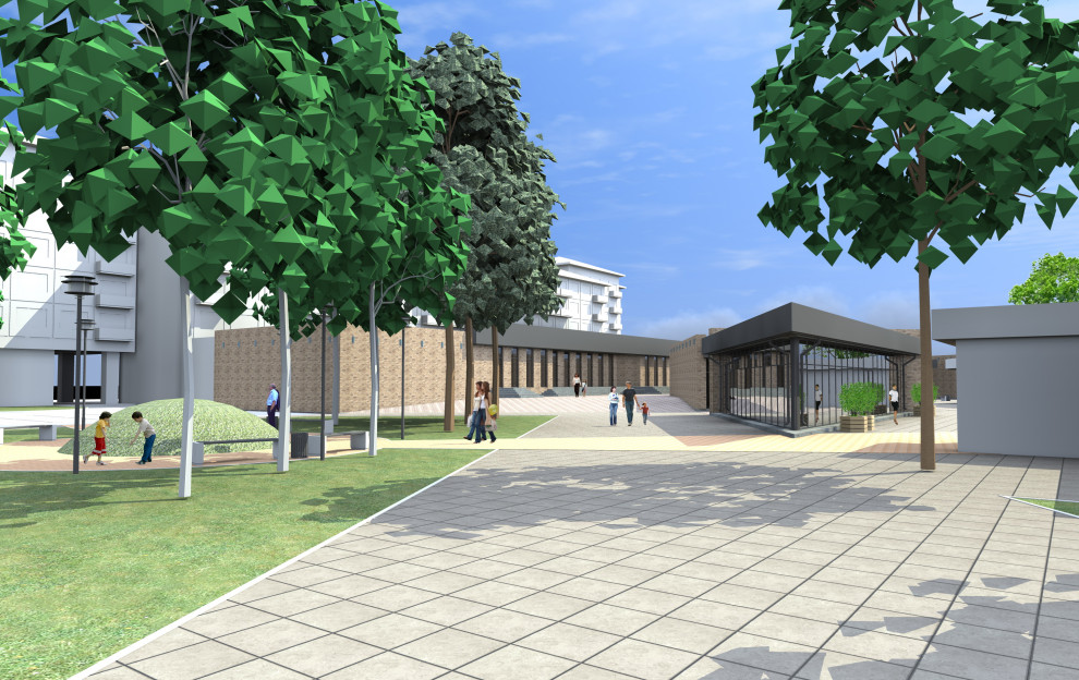 группа торговых павильонов