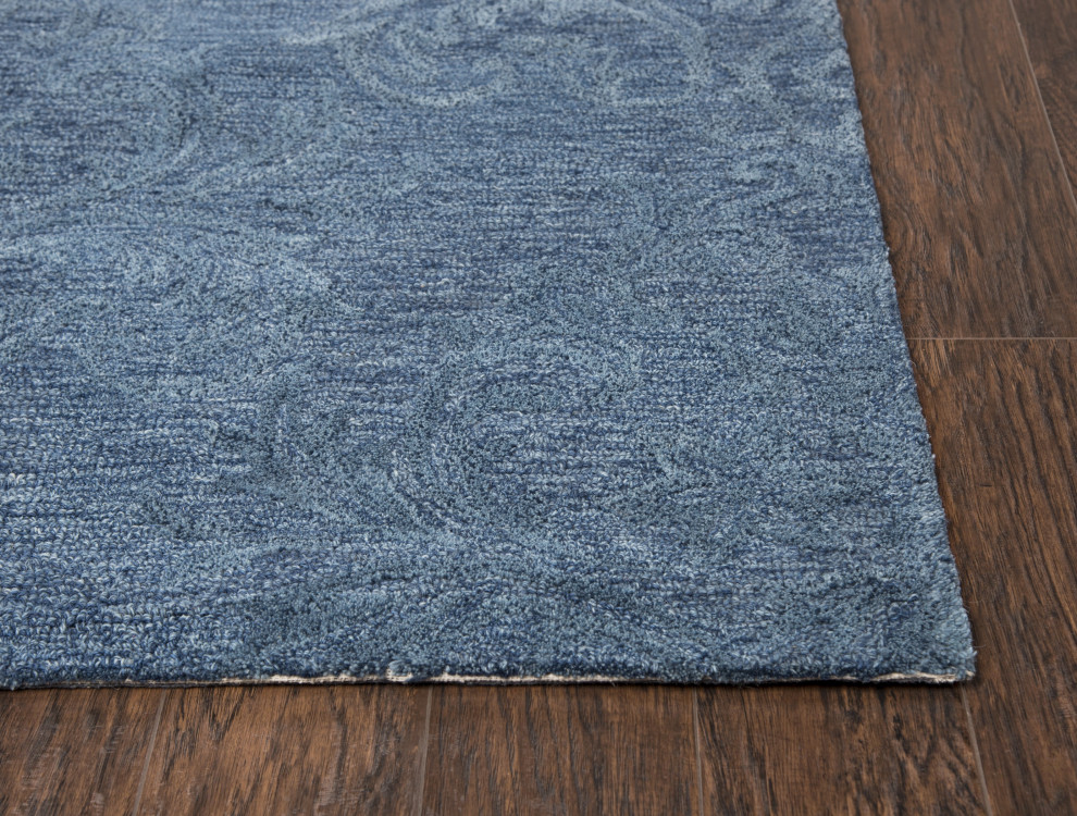 Rizzy Home FA175B Fifth Avenue Area Rug Blue, 8' x 10' Contemporary Area Rugs by Uber