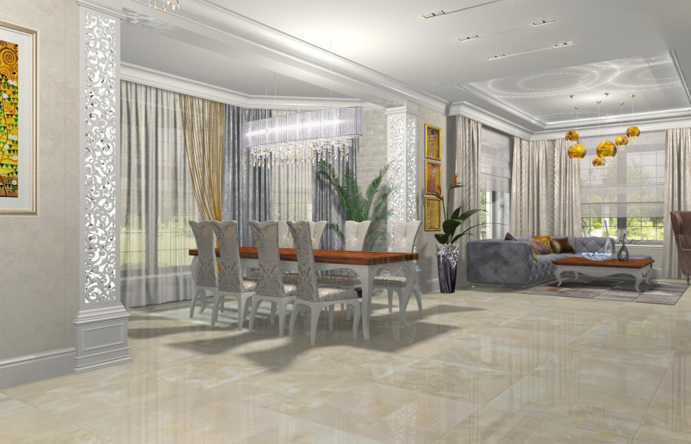 визуализация "Гостиная - студия"