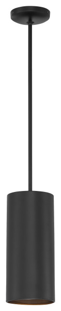 Pilson XL Tall Pendant, Matte Black Finish, Matte Black, Rigid Stem