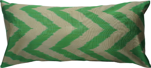 NuLoom HAIKPW176 Pillow, Green, 15"x30"