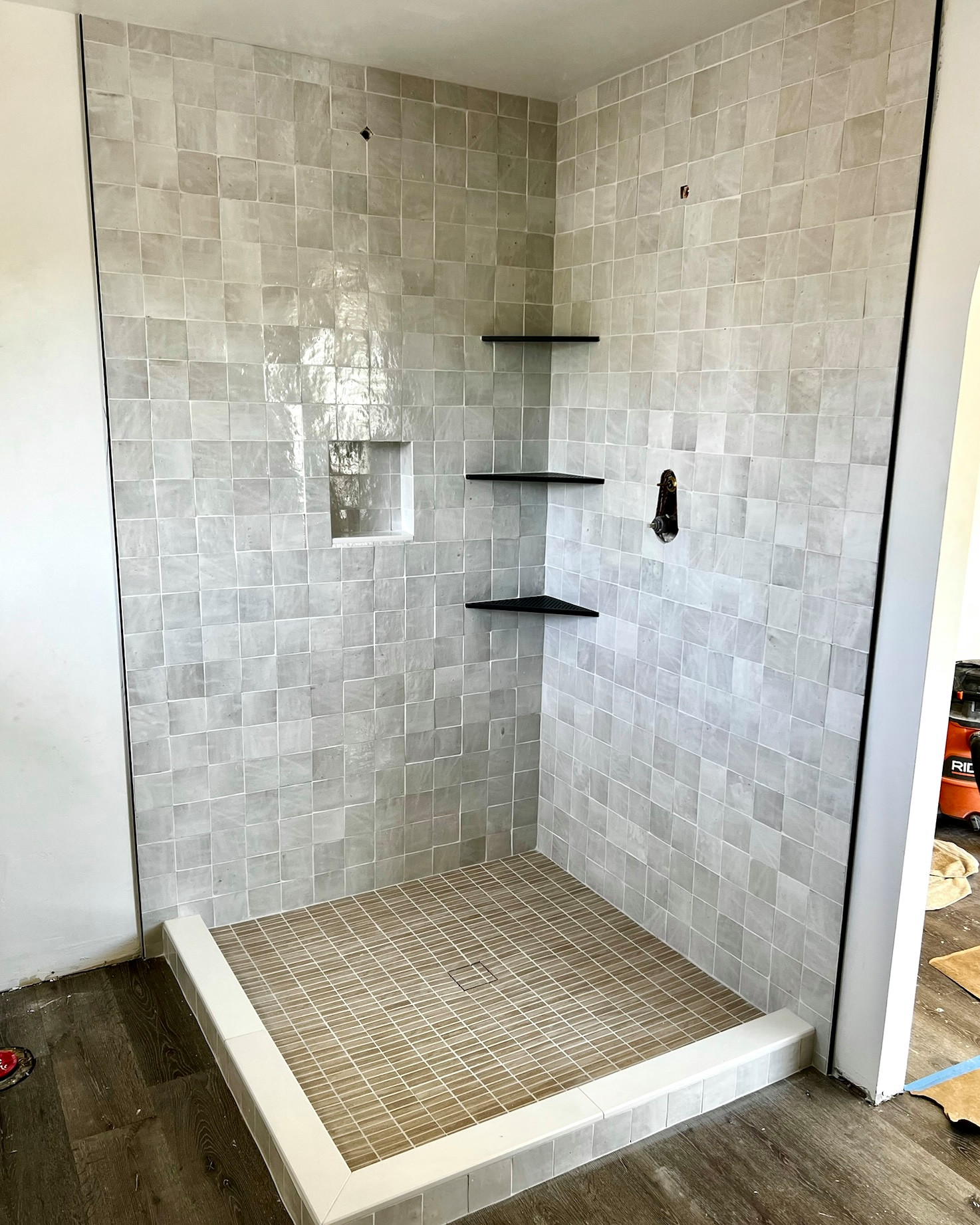 Zellige Tiled Walk In Shower