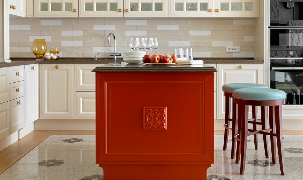 Столешница кухонная и остров из кварца Dark Imperador