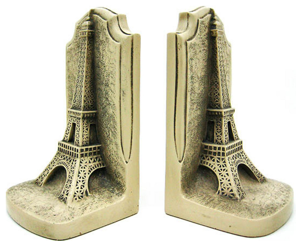 Historical Wonders Collection Eiffel Tower Bookends Art