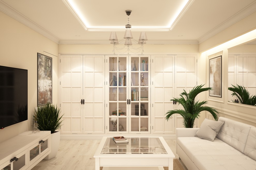 Бюджетный проект двухкомнатной квартиры в стиле неоклассика