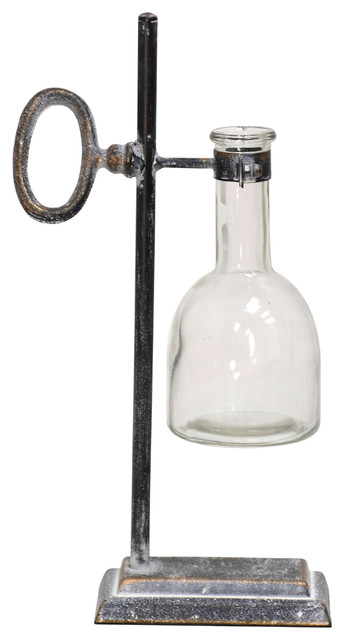 Matilda Flask Vase Key Potion Metal Table Accessory
