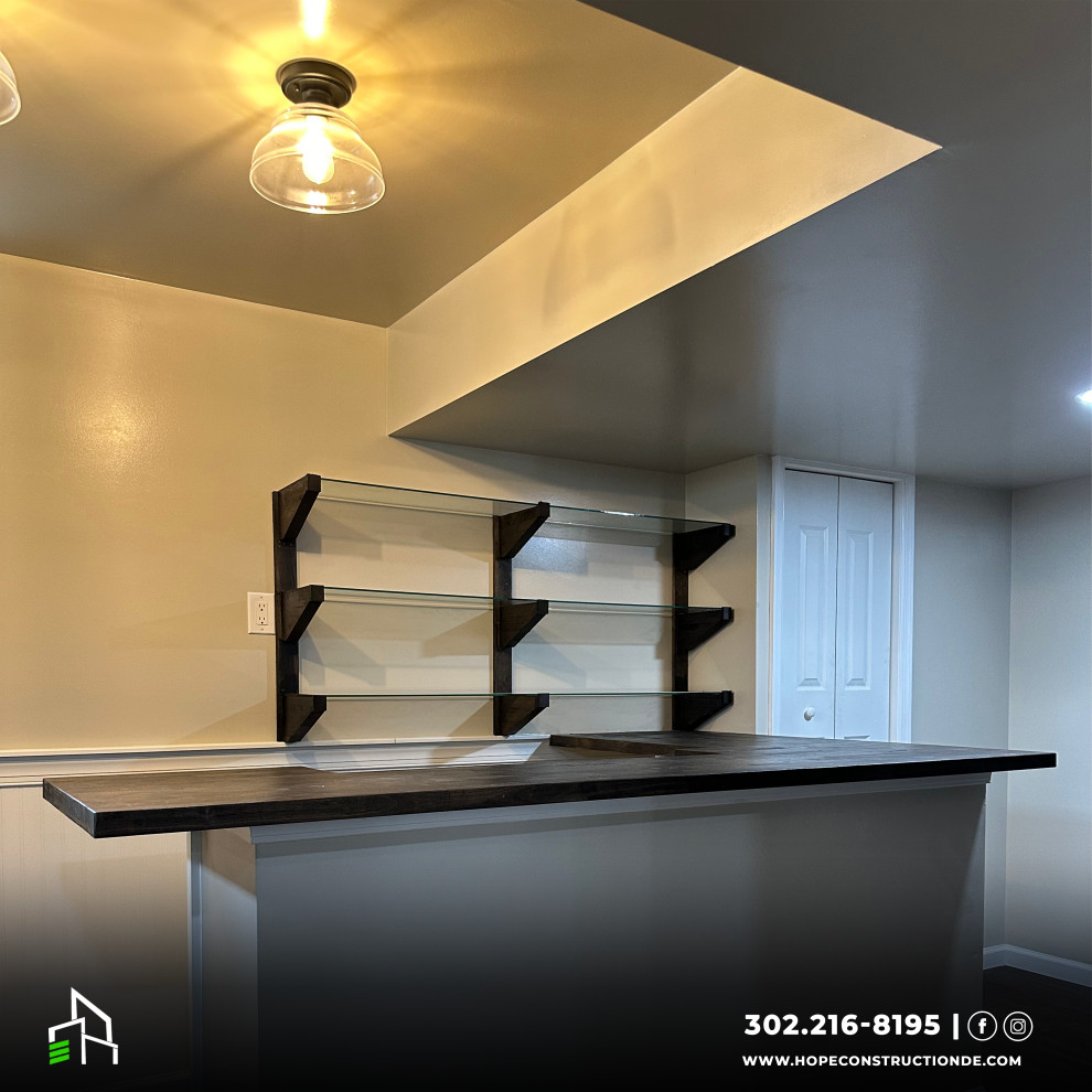 Residential Full Basement Completion with Custom Bar