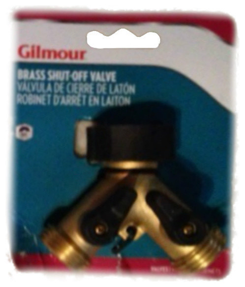 Gilmour Hose Brass Y Connector With Dual Shut Off Traditional Gardening Accessories By