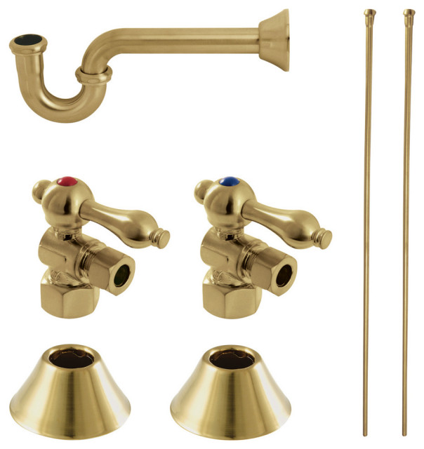 Kingston Brass CC43107LKB30 Traditional Plumbing Sink Trim Kit, Brushed