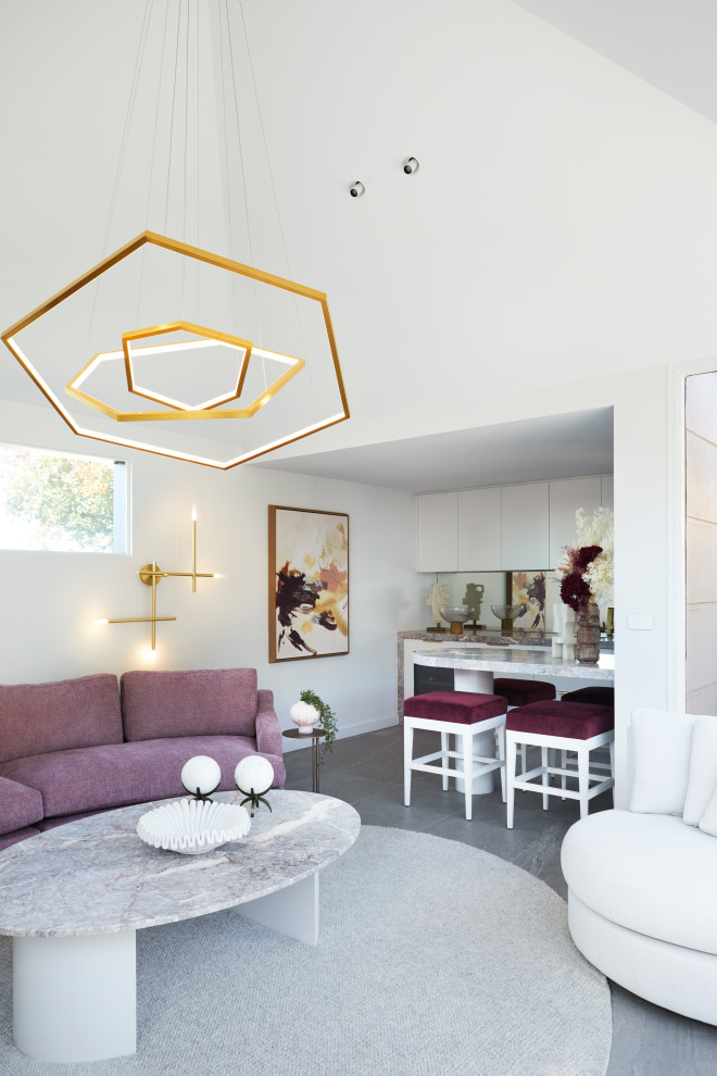 Luxury Pool House - Modern - Living Room - Melbourne - by Lewisham ...