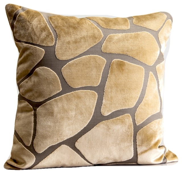 Giraffe Velvet Throw Pillow Cover Animal Print Cover