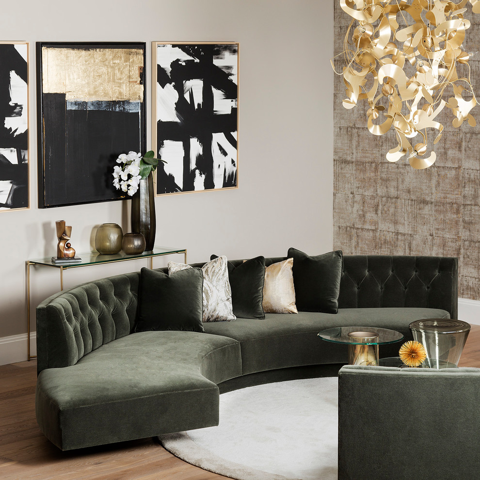 Design ideas for a contemporary living room in London.