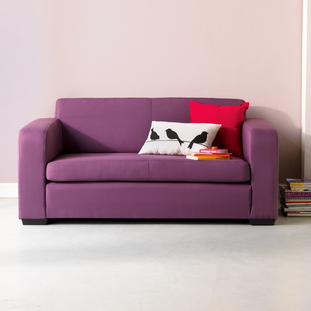 Studio Canapé lit 2 places prune - déplimousse - Contemporain - Autres  périmètres - par alinea | Houzz