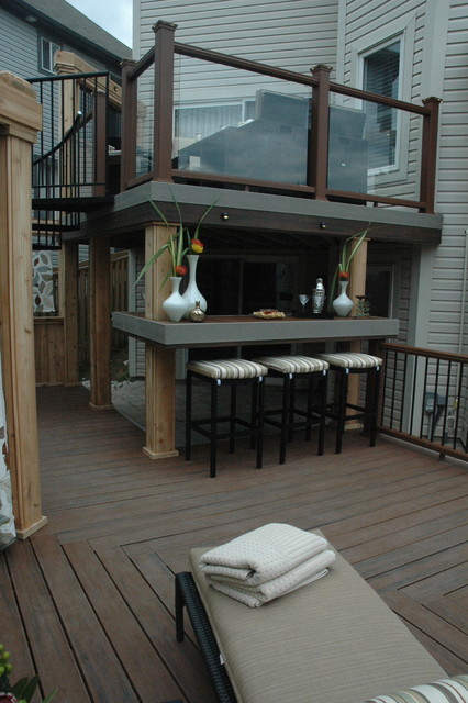 The Spiral Staircase Deck contemporary-terrace
