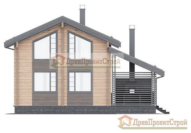 Проект бани № 159. Баня из бруса массива естественной влажности 140 х 140,  106,