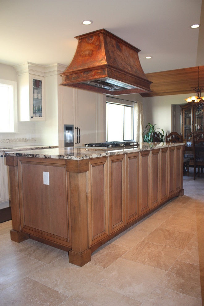 Example of a mountain style kitchen design in Vancouver
