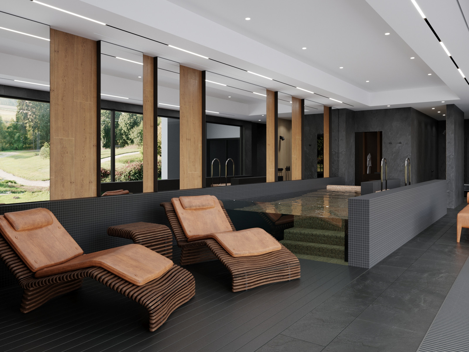 Проект бассейна в загородной резиденции