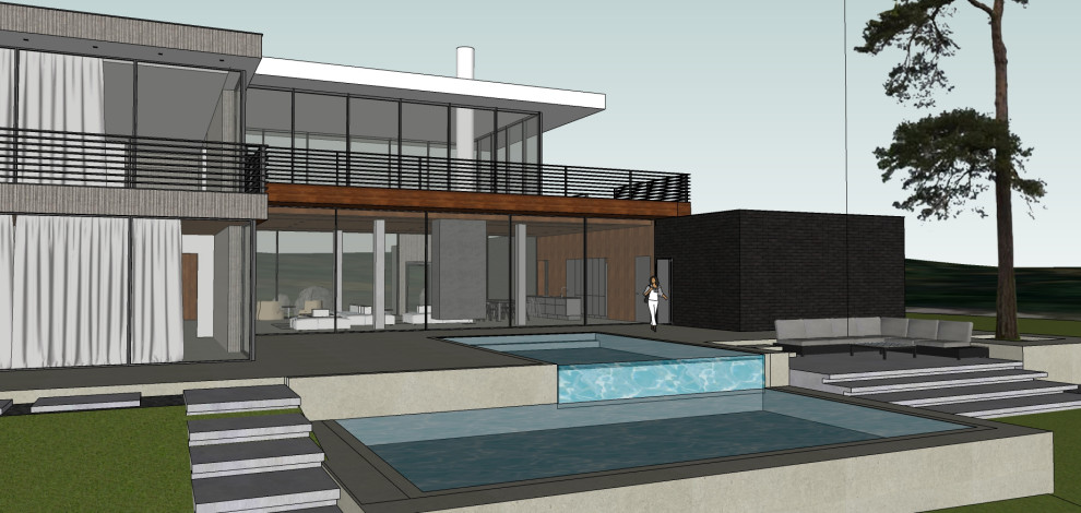 Эскиз индивидуального загородного дома