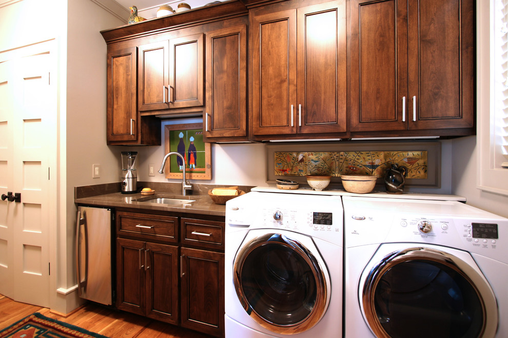 Inspiration for a modern laundry room in Charlotte.