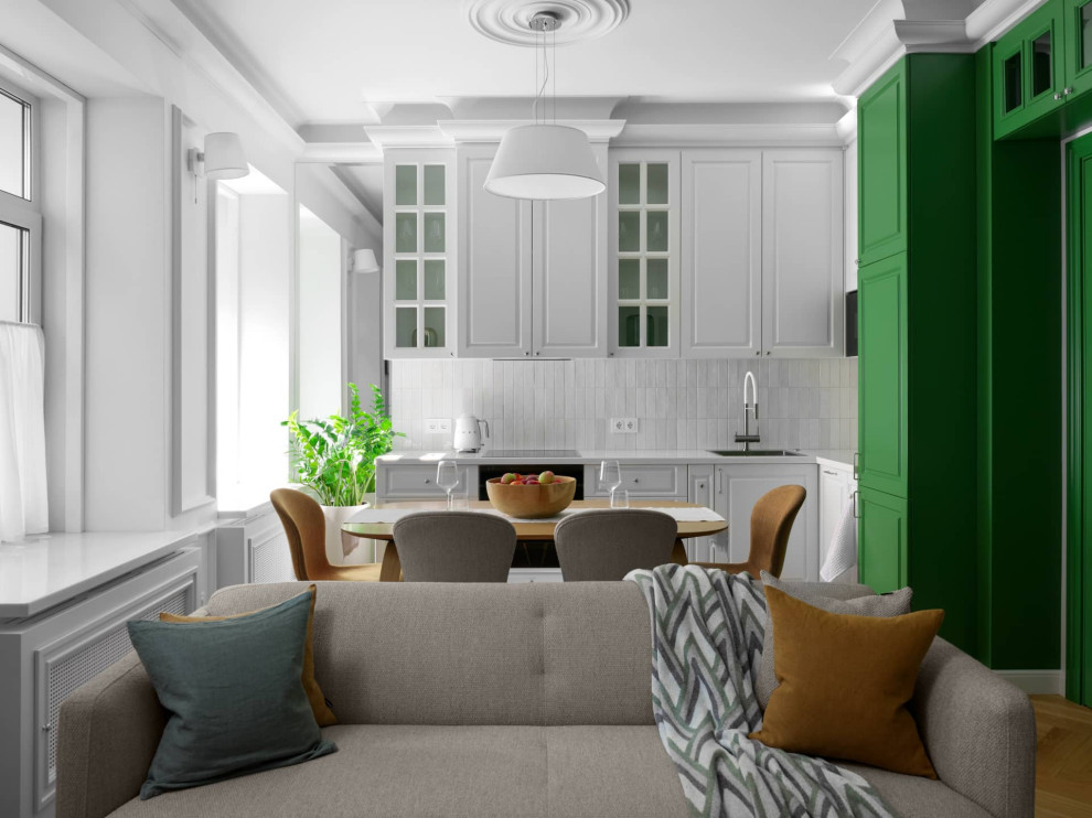 Дизайн и ремонт квартиры в Пречистенском переулке — Зелёный лейтмотив