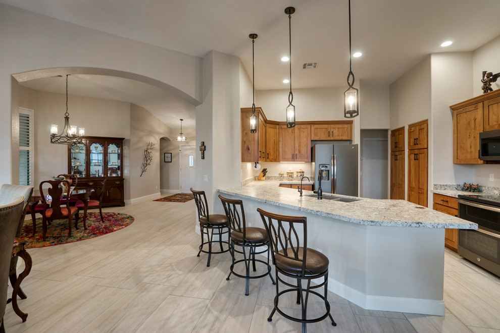 Inspiration for a transitional home design remodel in Phoenix