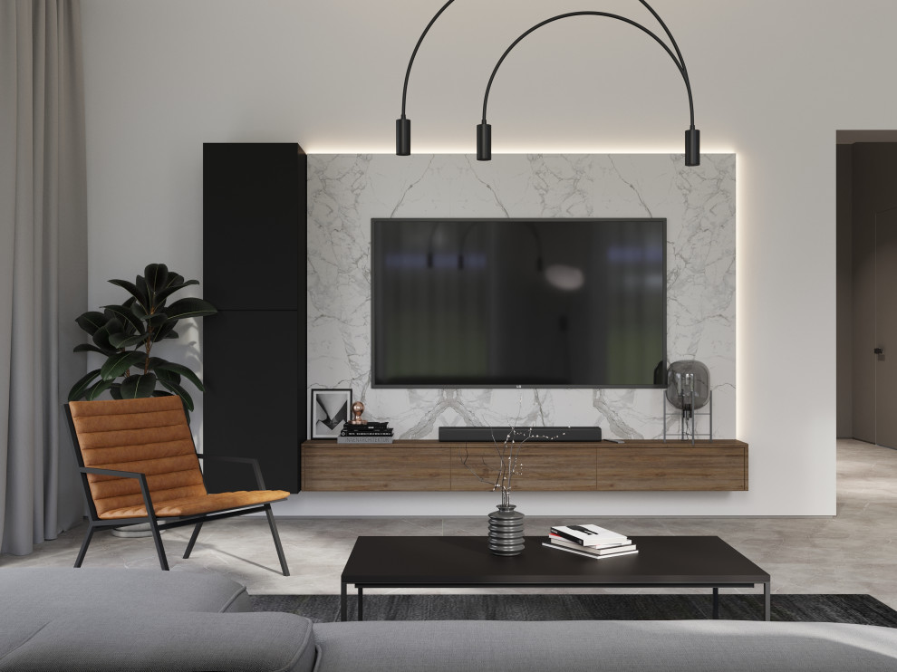 Кухня-гостиная в загородном доме