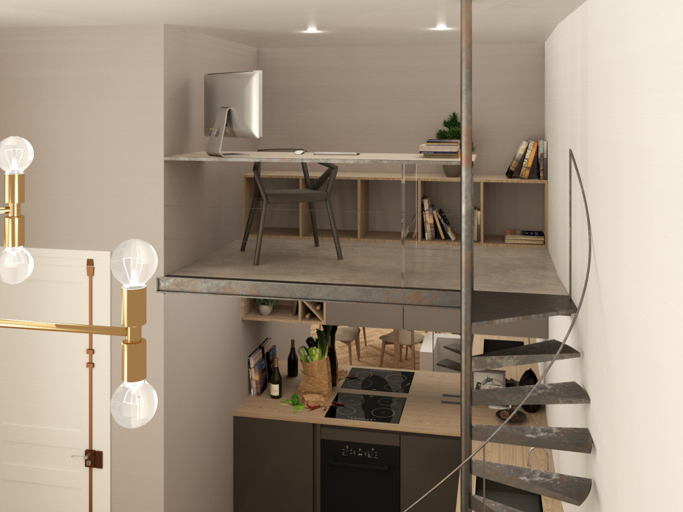 Projet (Option 2) - Mezzanine/espace bureau - Modélisation 3D