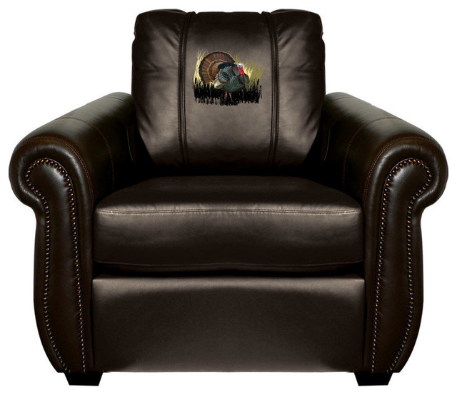 Turkey Chesapeake Black Leather Arm Chair