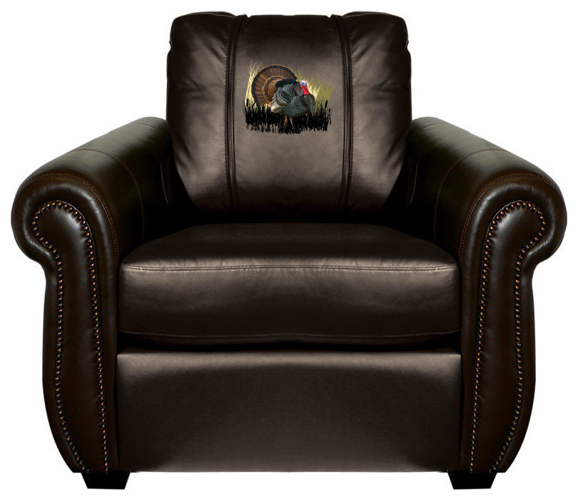 Turkey Chesapeake Black Leather Arm Chair