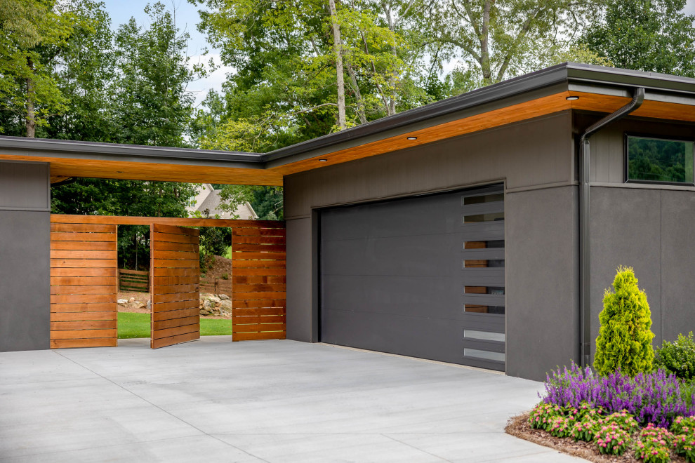 Inspiration for a contemporary garage remodel in Other