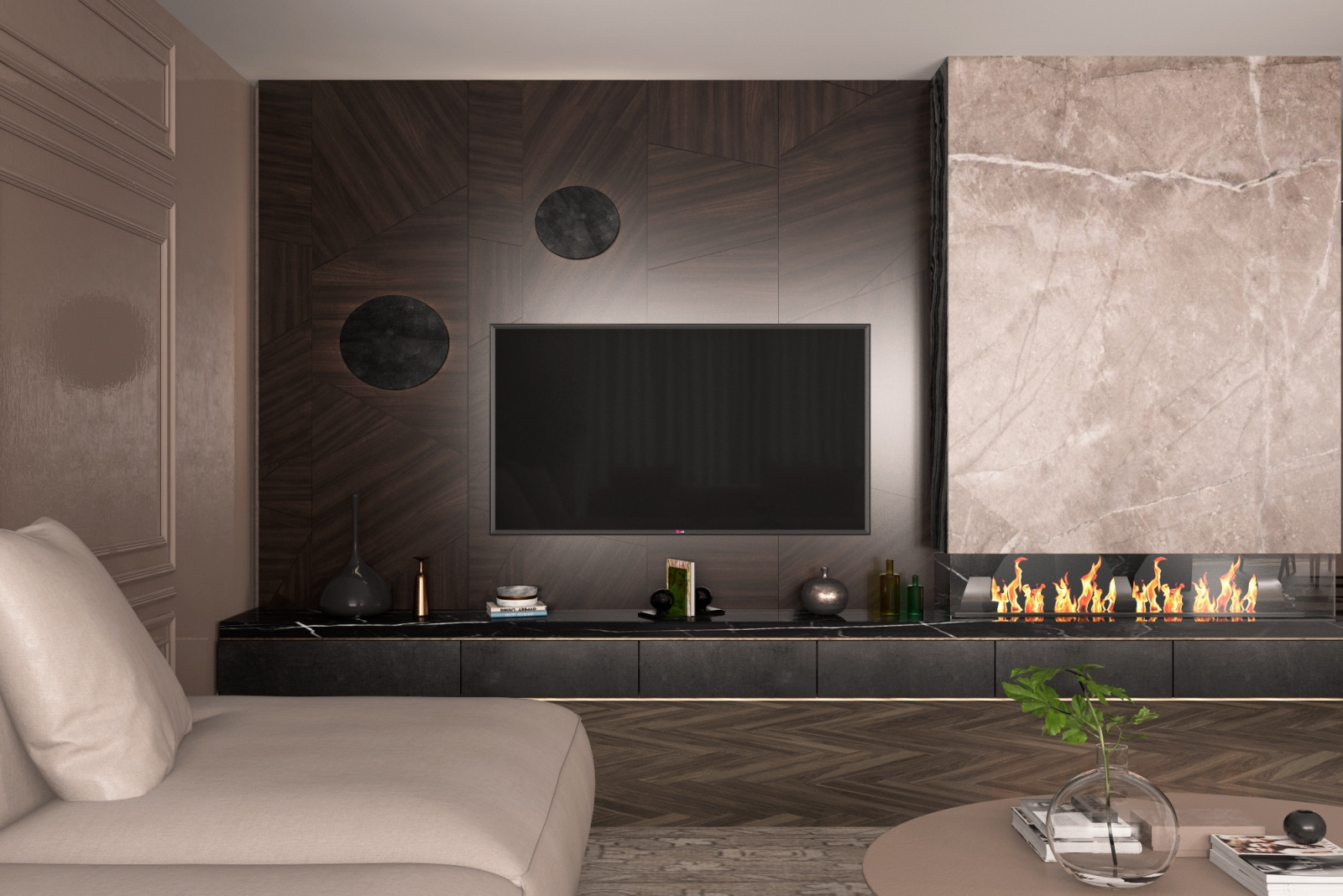 TV зона с биокакмином