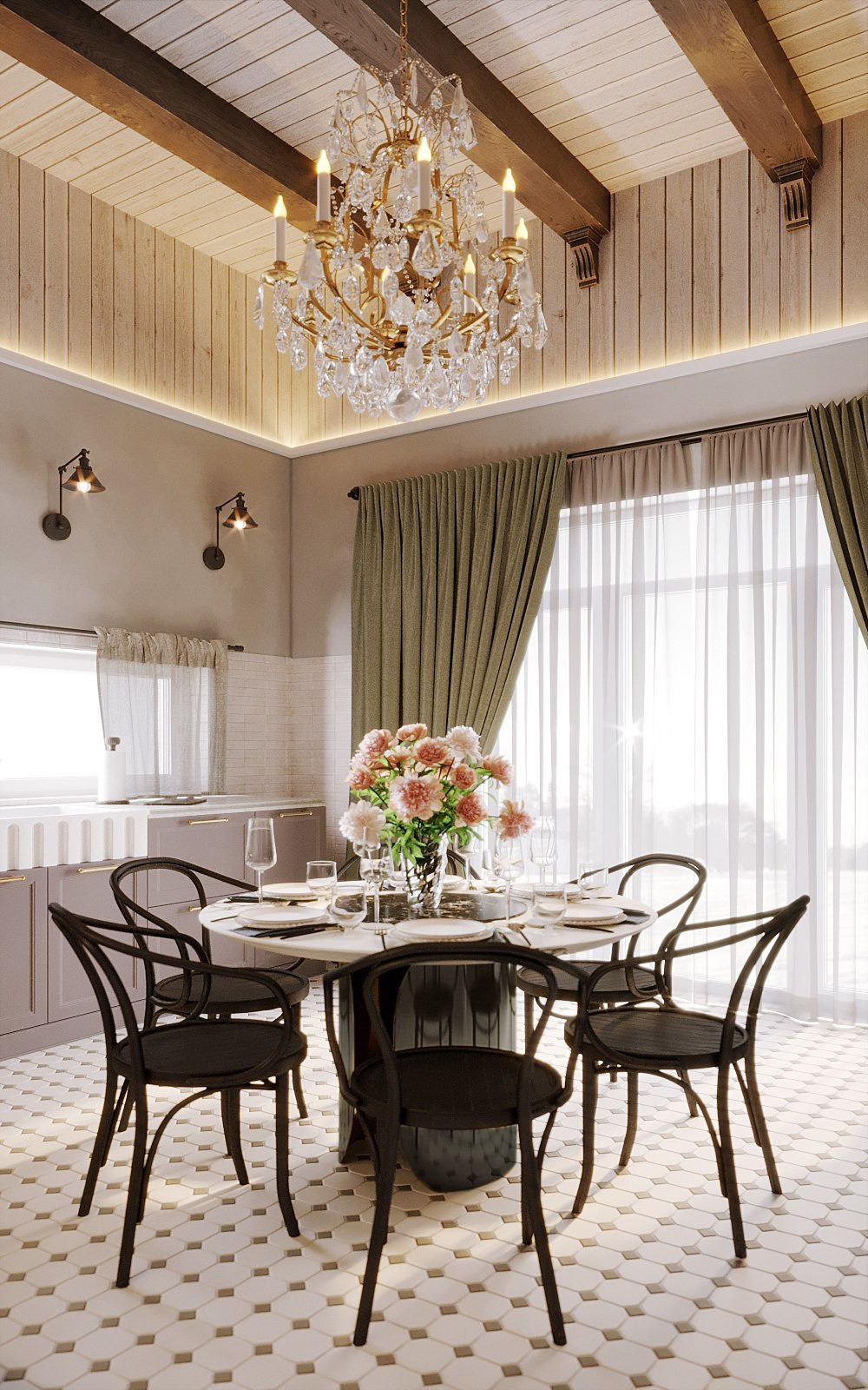 Усадьба в Павловске. Проект интерьера загородного дома.