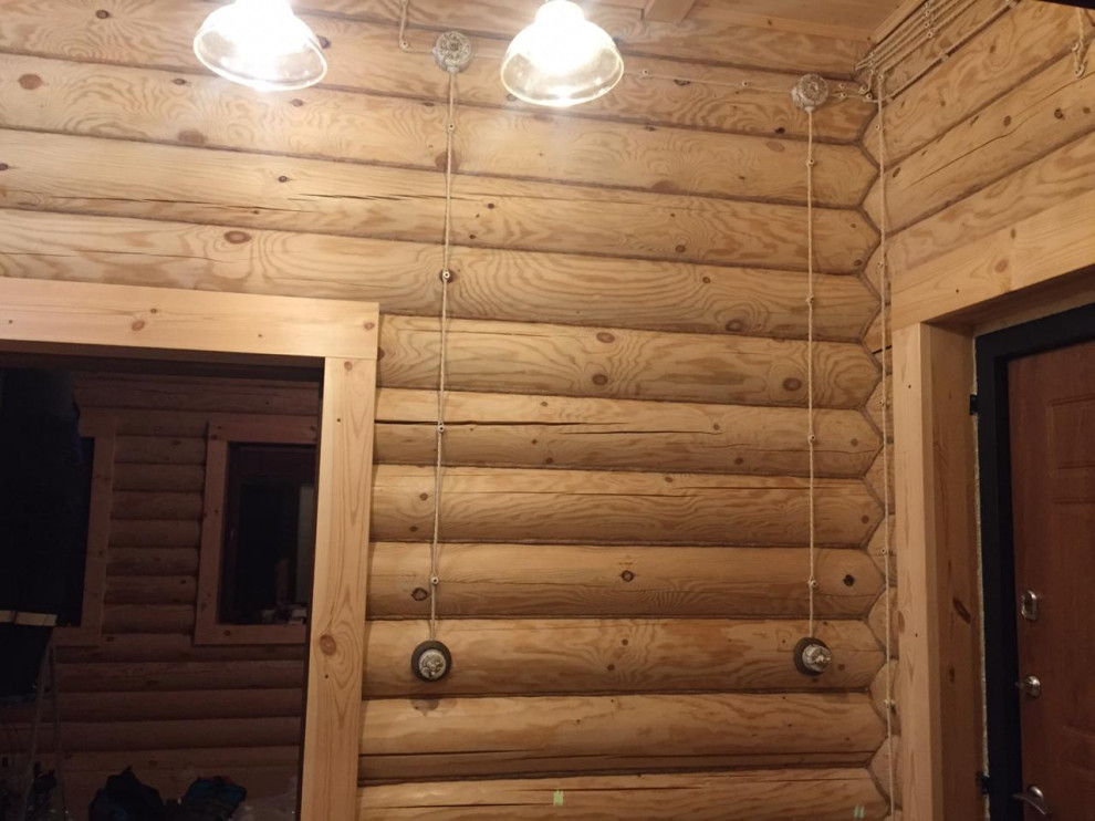 Монтаж электрики в ретро стиле