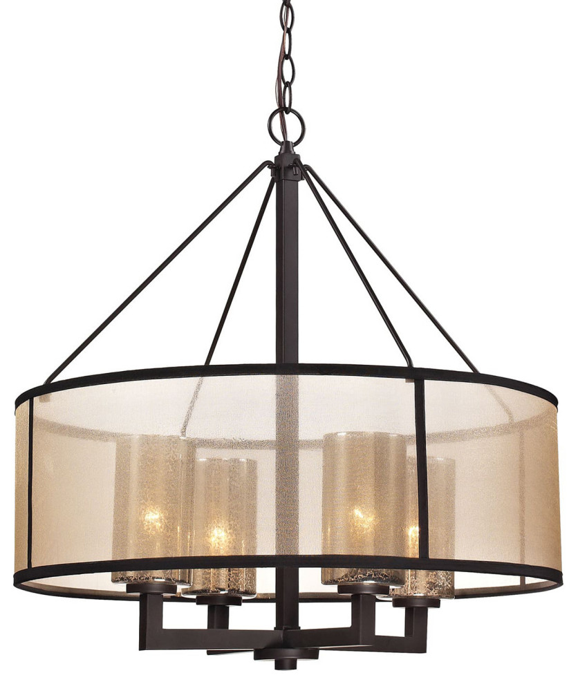 James Allan ECH3885 Sutter 4 Light 24"W Chandelier - Oil Rubbed Bronze