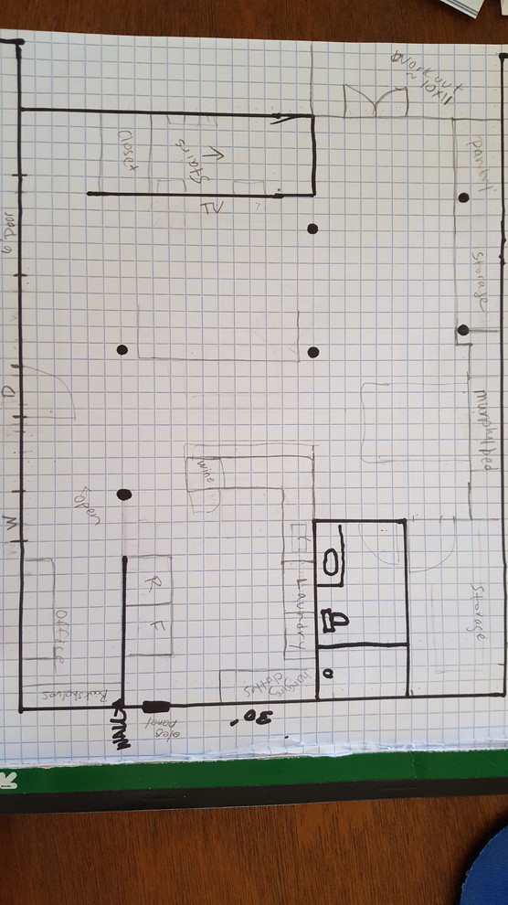 Basement layout help - pantry + kitchen