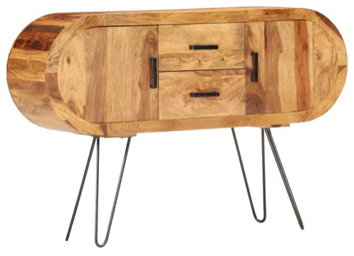 VidaXL Solid Pine Wood Highboard - 67x40x108.5cm, 6-Door Storage Cabinet For Living Room, Bedroom Or Office-742162