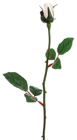 Silk Plants Direct Rose Bud, Pack of 24, Cream
