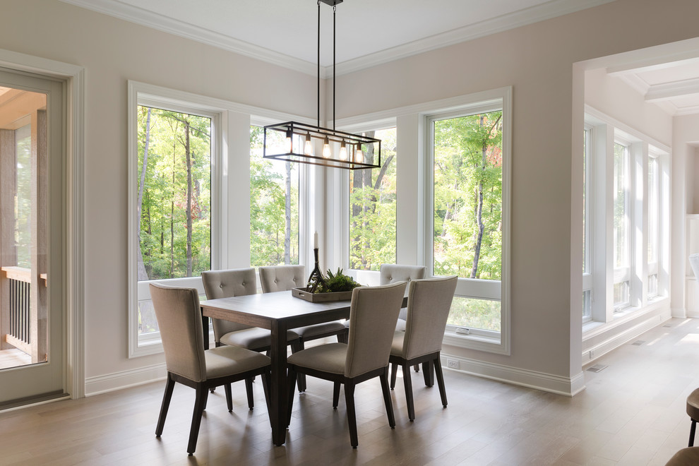 Transitional dining room photo in Minneapolis