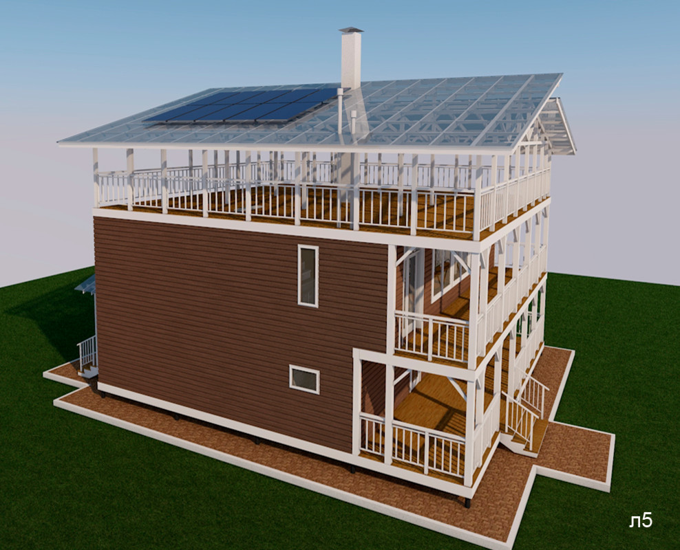 Реконструкция дачного домика с увеличением площади и этажности