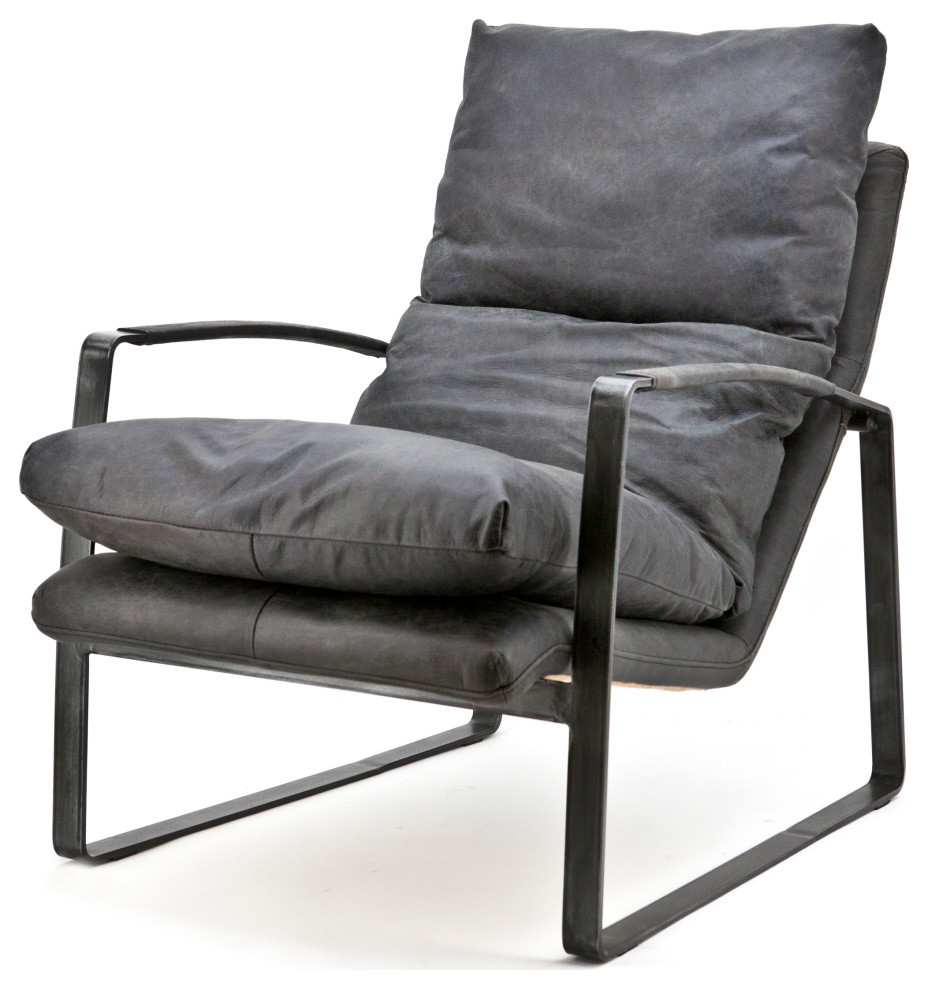 Dark Grey Lounge Chair, Eleonora Lex - Industrial - Armchairs And Accent  Chairs - by Luxury Furnitures | Houzz
