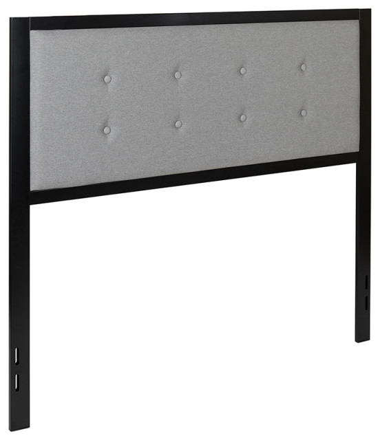 Full Black Headboard, 54.5"W x 2"D x 47"H Transitional Headboards