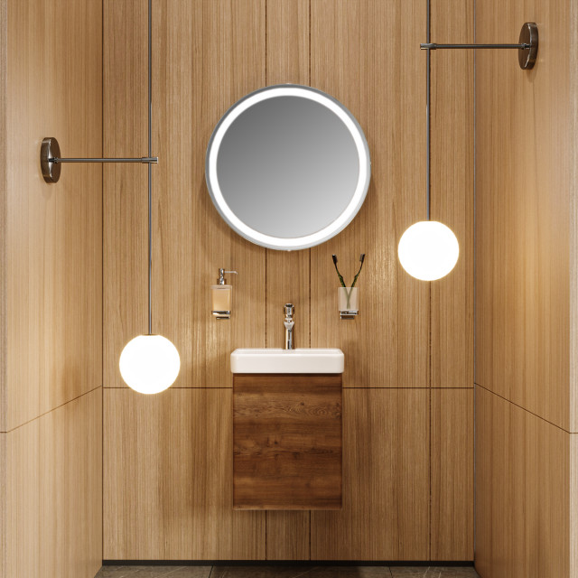 Bathroom MINI Vanity Comfort Rosewood No Mirror, 15"-no Mirror-no ...
