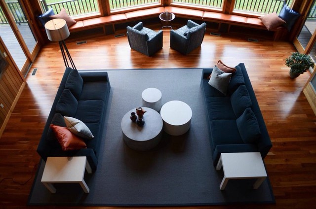 Lakefront Country Home, Litchfield County, CT. contemporary-living-room